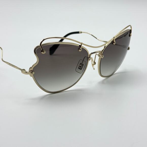 Miu Miu Sunglasses SMU 56R ZVN-0A7 Pale Gold Frame Gradient Lens 61-19-135mm main image 5